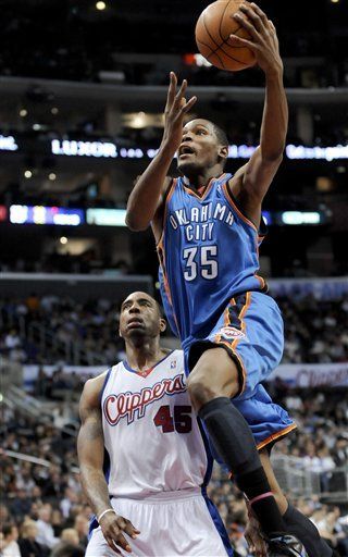 NBA: Thunder 104, Clippers 87; Durant anota 32