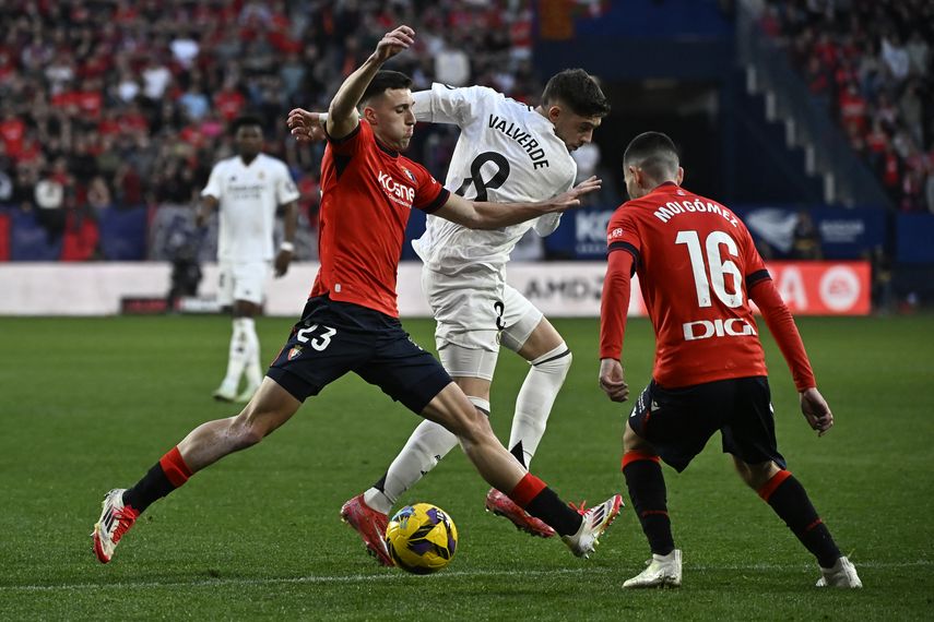 Real Madrid y Osasuna empataron en Pamplona