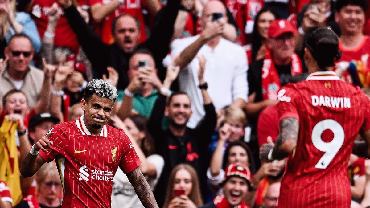 El Liverpool venció al Bournemouth con goles de Luis Díaz y Darwin Núñez
