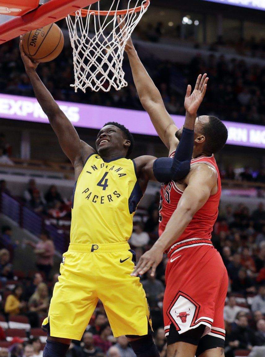Oladipo guía a Pacers a triunfo 107-105 sobre Bulls