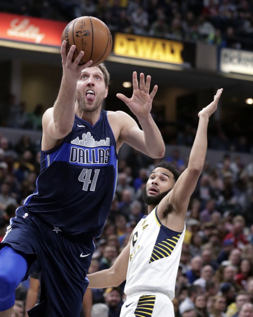 Nowitzki y Mavs vencen a Pacers a domicilio