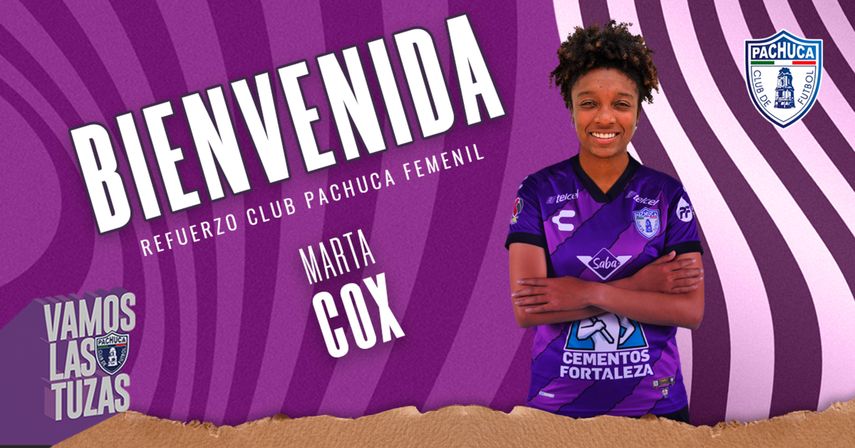 Marta Cox es anunciada como refuerzo del Pachuca Femenil