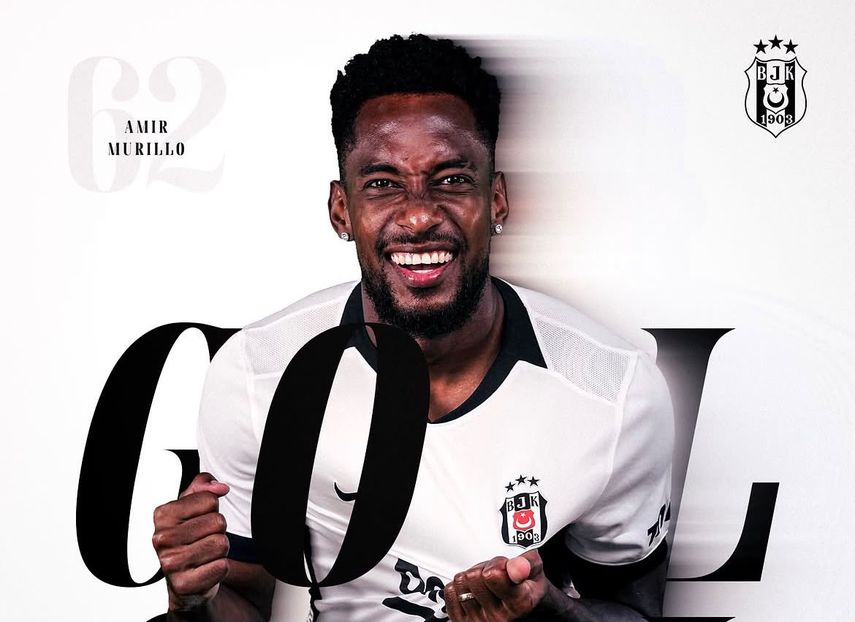 Michael Amir Murillo anota con el Besiktas ante el Hoffenheim en la Europa League