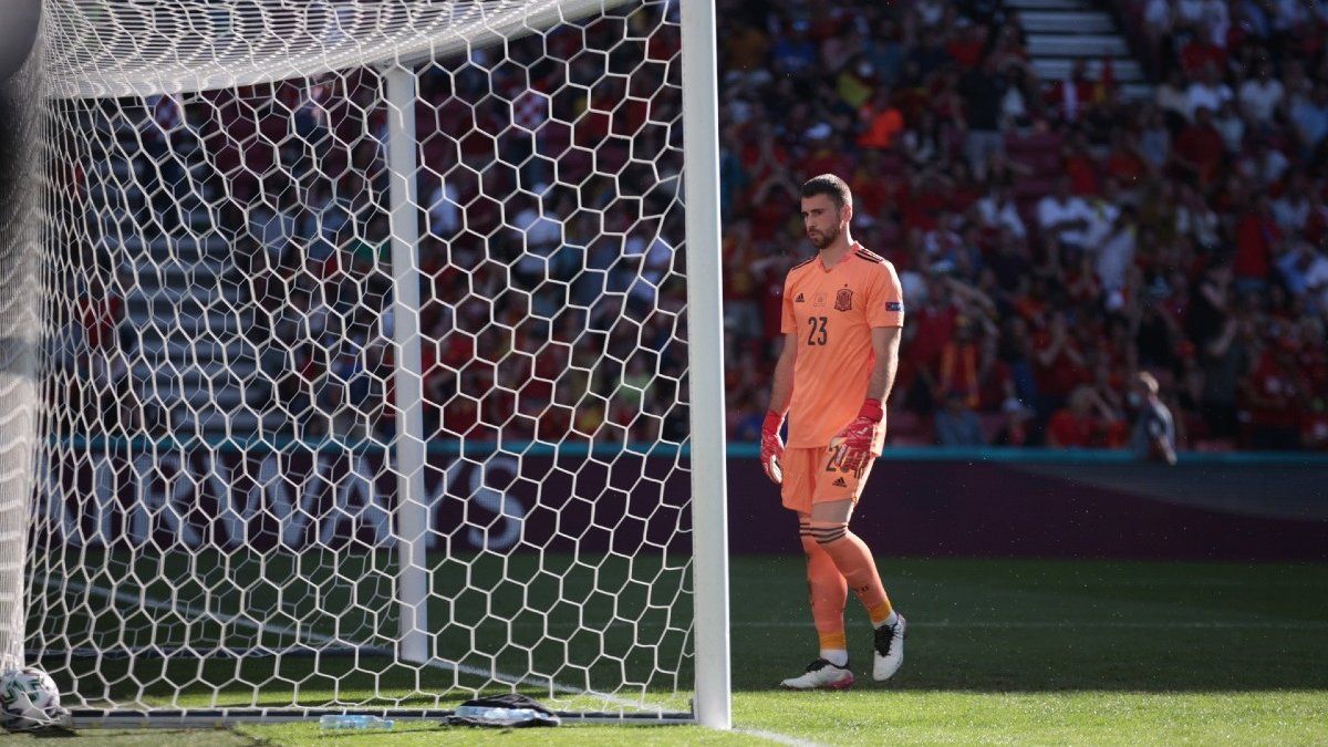 Eurocopa: el increíble blooper del arquero de España