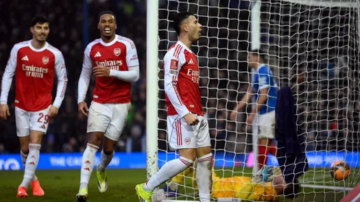 Gabriel Martinelli marca Hat Trick en la goleada del Arsenal en FA Cup