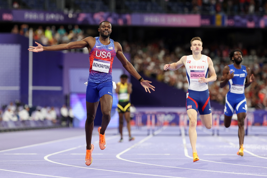 París 2024: Rai Benjamin se proclamó campeón olímpico en 400m vallas
