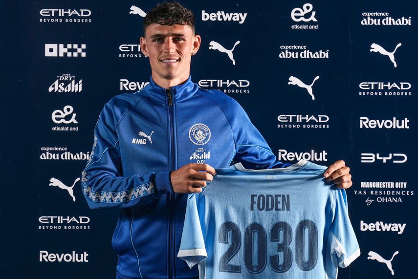 Phil Foden renueva con el Manchester City hasta el año 2030