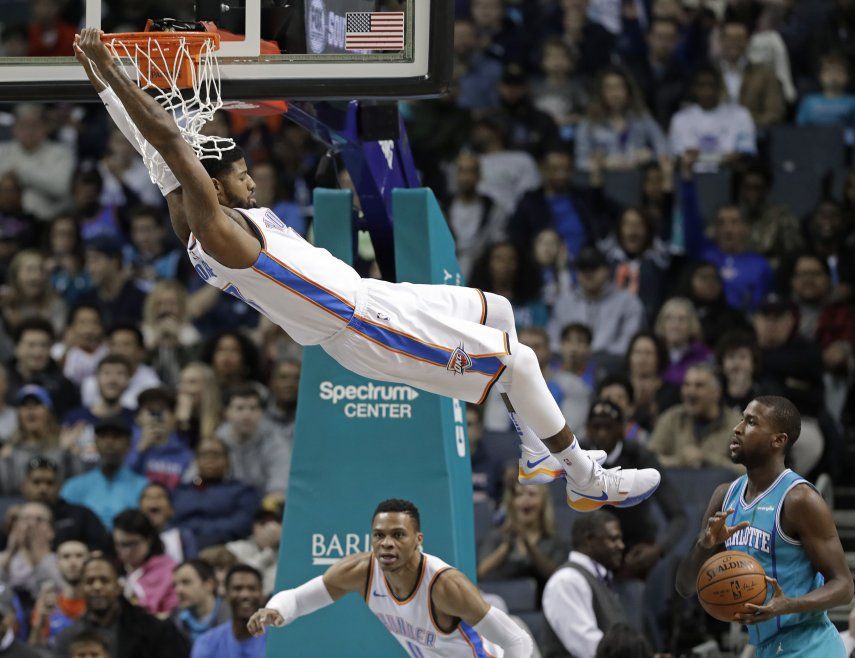 Westbrook se desata y Thunder gana 101-91 a Hornets