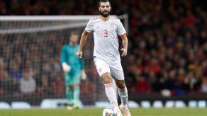 El defensa Raúl Albiol, de la selección de España.