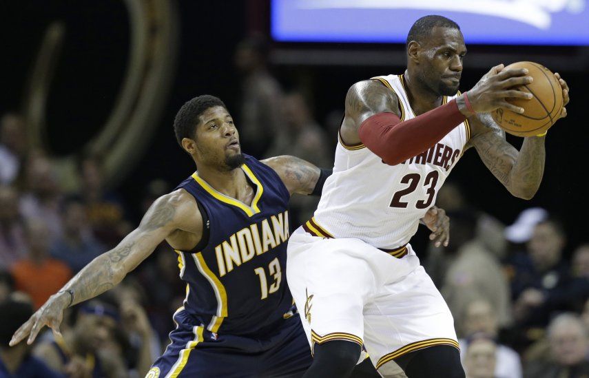 LeBron anota 33, Cavaliers vencen 100-96 a Pacers