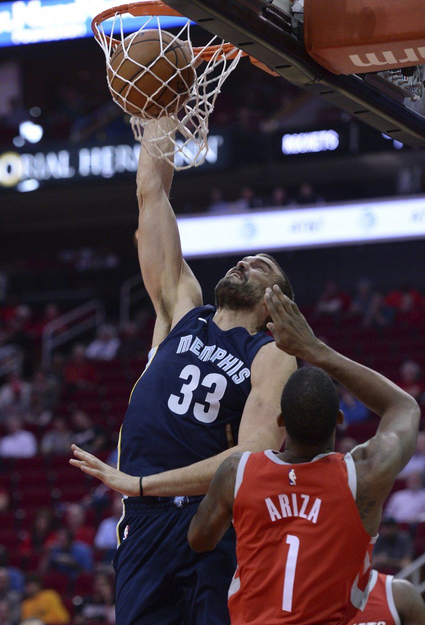 Gasol anota 26 y los invictos Grizzlies vencen a Houston