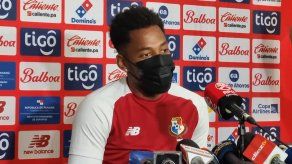 Michael Amir Murillo en rueda de prensa previo al partido de Panamá ante Honduras por la eliminatoria mundialista de Concacaf.