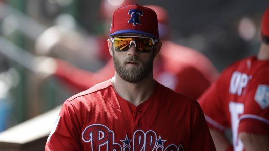 Regresa Harper a alineación de Filis, pero sigue in batear