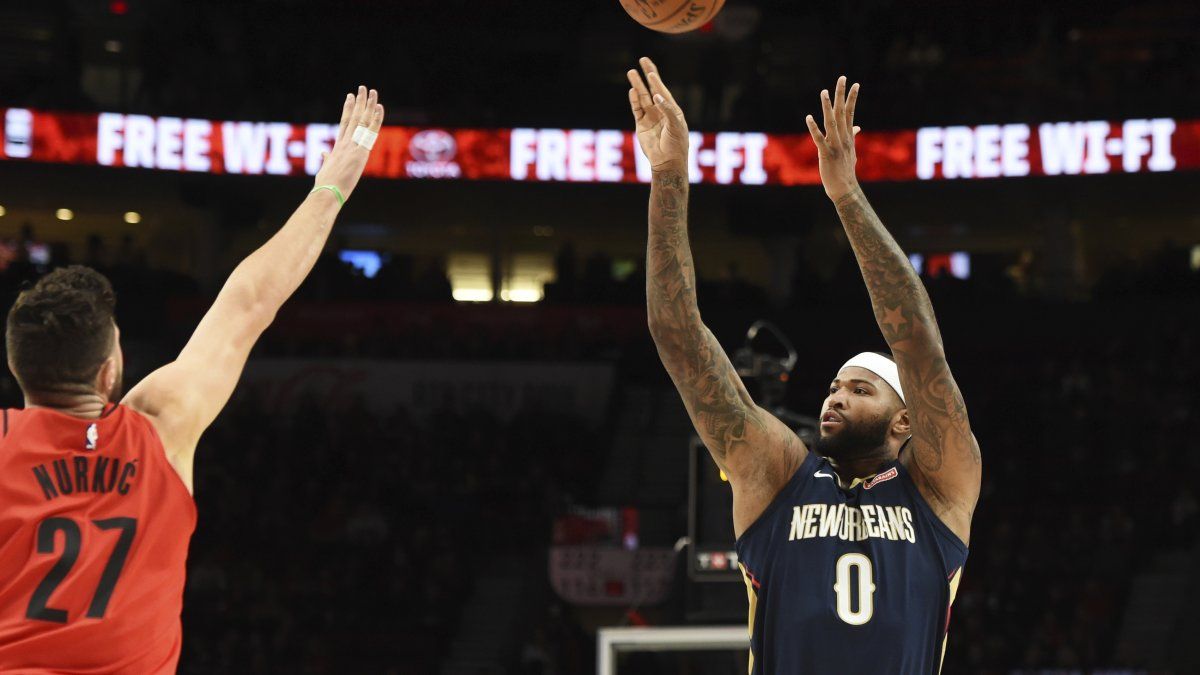 Cousins aporta 38 puntos a triunfo de Pelicans sobre Blazers