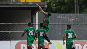 Javier Rivera celebrando el gol de la victoria del Atlético Chiriquí ante su exequipo el Tauro FC en duelo de la J7 del Apertura 2022 LPF