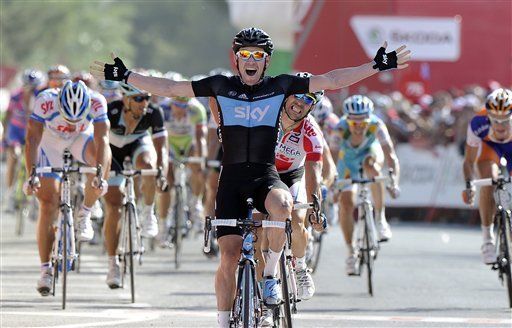 Sutton gana 2a. etapa en la Vuelta; Bennati primero en la general