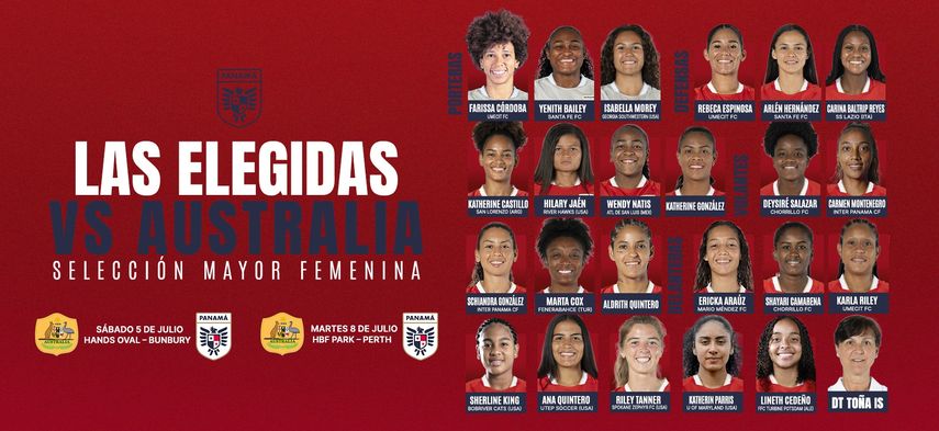 Panamá Femenina reveló convocatoria para amistosos ante Australia