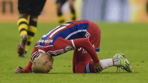 El Bayern recibe un duro golpe con las lesiones de Robben y Lewandowski