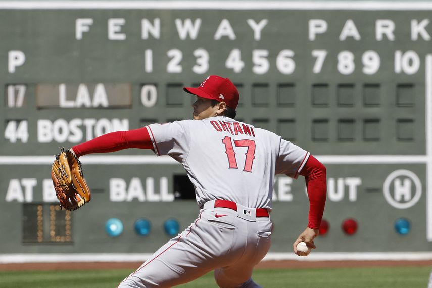 MLB: Shohei Ohtani con espectacular salida en el Fenway Park