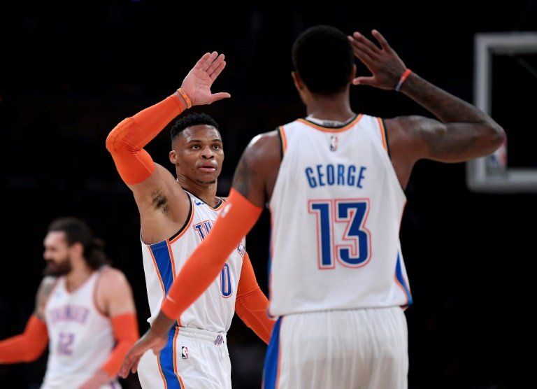 George y Westbrook, a lo grande el martes en la NBA