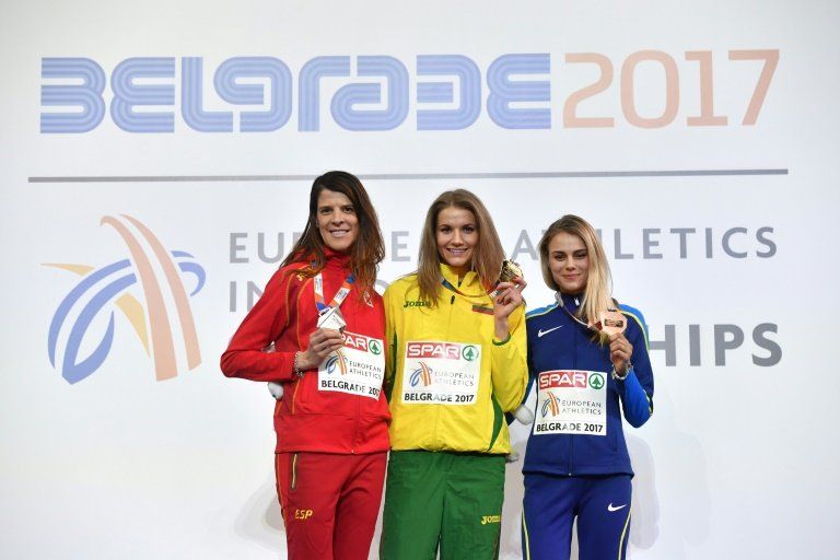 La española Ruth Beitia suma su sexta medalla en un Campeonato de Europa en sala