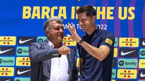 Lewandowsky en su presentación con el FC Barcelona&nbsp;