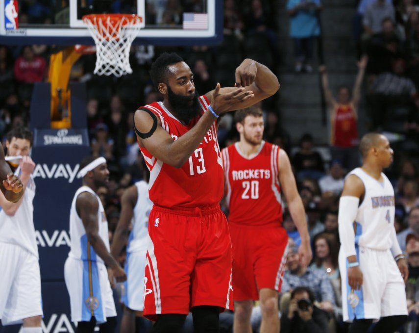 Harden lidera a los Rockets en triunfo sobre los Nuggets