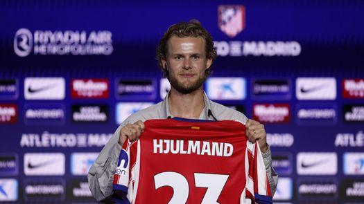 Atlético de Madrid presenta a Morten Hjulmand como su nuevo fichaje estelar. Atlético de Madrid presenta a Morten Hjulmand como su nuevo fichaje estelar.
