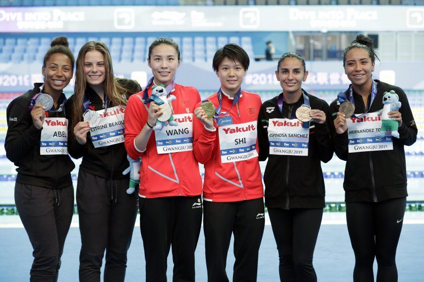 Wang y Shi dominan en tres metros; mexicanas obtienen bronce
