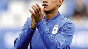 Yoel Bárcenas jugó sus primeros minutos de la temporada con el Oviedo