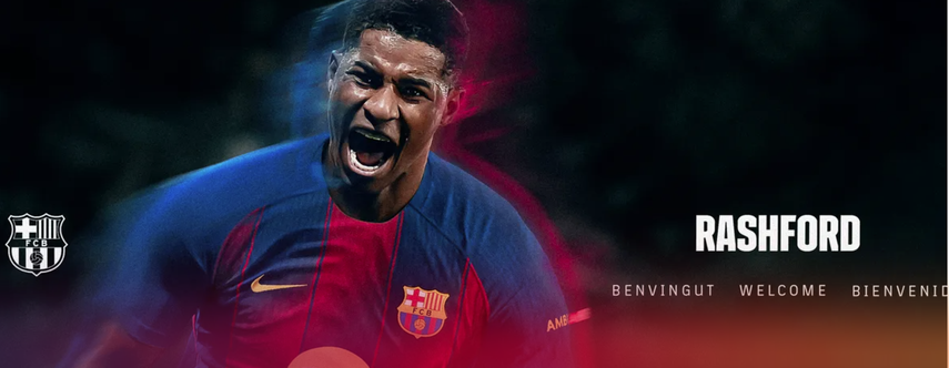 Marcus Rashford llega de préstamo al FC Barcelona