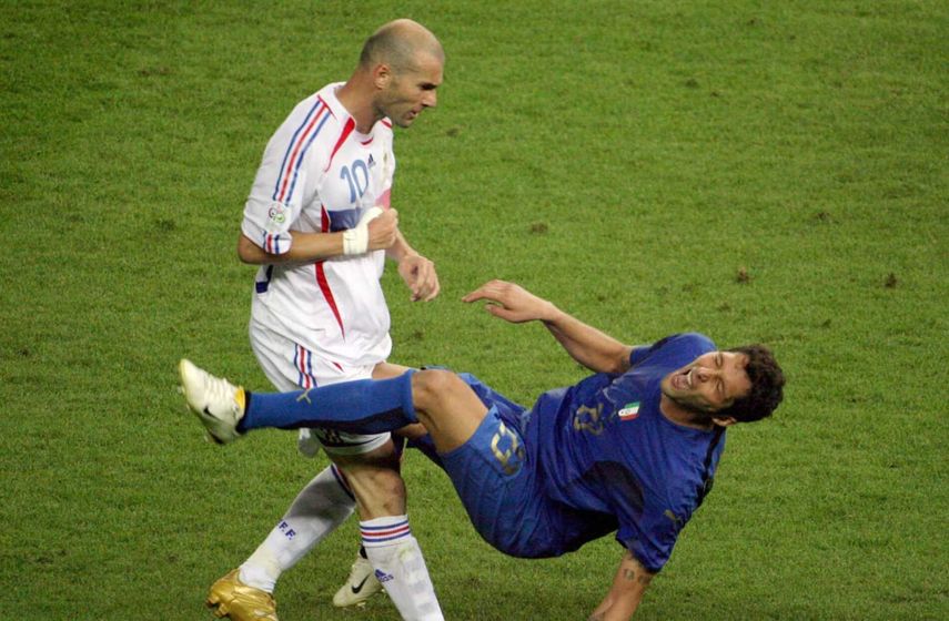 Zinedine Zidane y Marco Materazzi