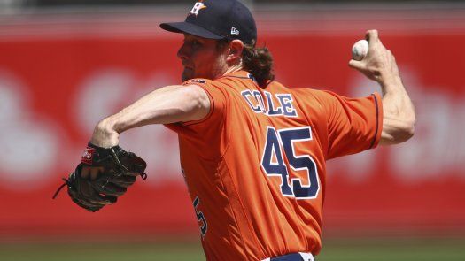 Cole poncha a 9; Astros barren a Atléticos