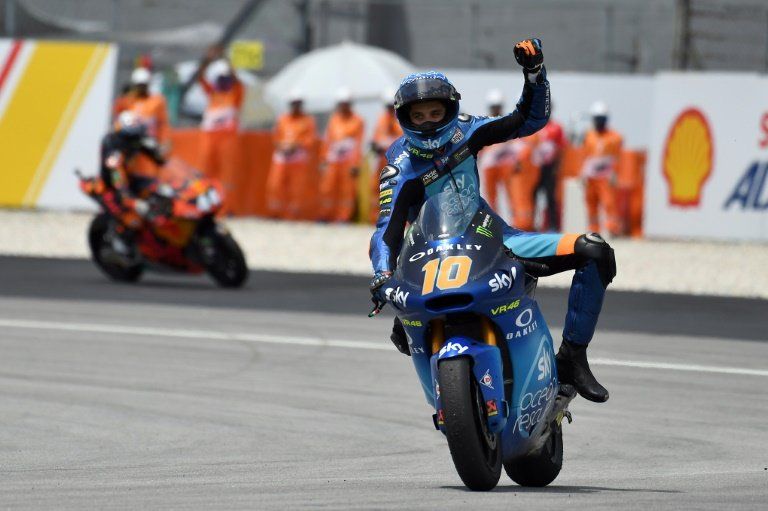 Luca Marini (Kalex) saldrá en pole del GP de Valencia de Moto2