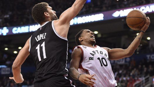 DeRozan y Lowry guían victoria de Raptors sobre Nets