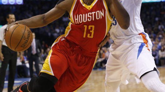 Con 41 puntos de Harden, Houston supera al Thunder