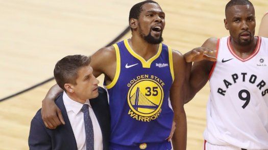 Durant sufre lesión en tendón de Aquiles en su regreso en Final de NBA