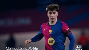 FC Barcelona anuncia el traspaso de Pablo Torre al Mallorca.