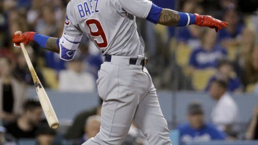 Dos jonrones de Báez al ganar 9-4 Cachorros a Dodgers