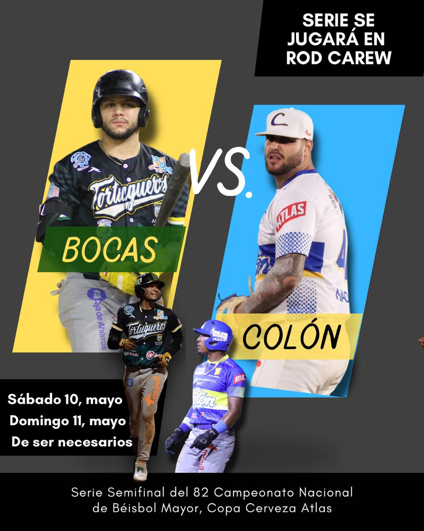 Béisbol Mayor 2025: Fedebeis traslada Serie Semifinal Colón - Bocas para el Rod Carew