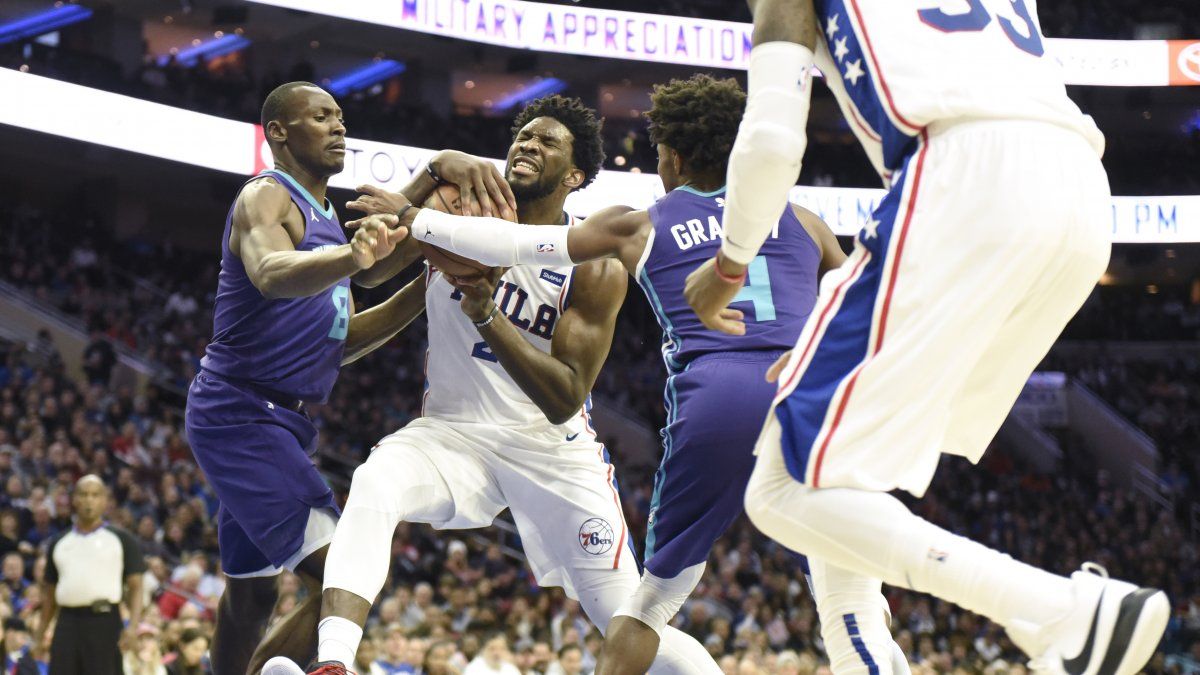 Embiid comanda victoria de 76ers ante Hornets