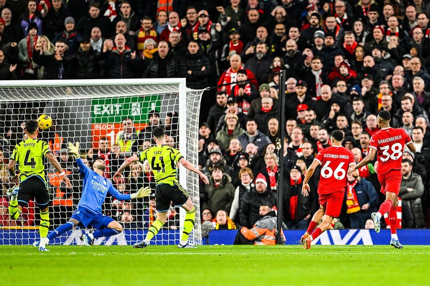 Premier League: Arsenal iguala ante Liverpool y sigue líder