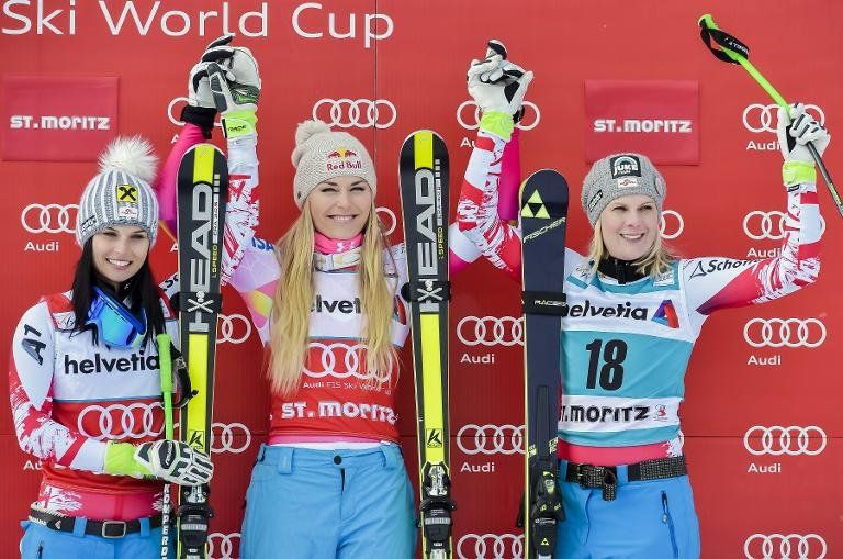 Vonn gana el supergigante de St-Moritz, el 64º triunfo de su carrera