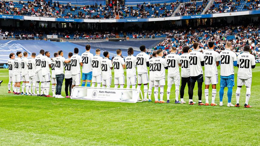 Real Madrid hace homenaje a Vinícius Jr previo al partido de LaLiga