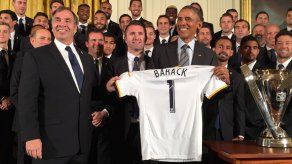 Presidente Obama recibe en la Casa Blanca al LA Galaxy del panameño Jaime Penedo