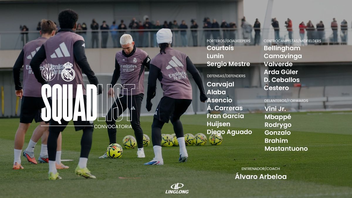 El Real Madrid y su convocatoria para enfrentar en LaLiga al Villarreal El Real Madrid y su convocatoria para enfrentar en LaLiga al Villarreal