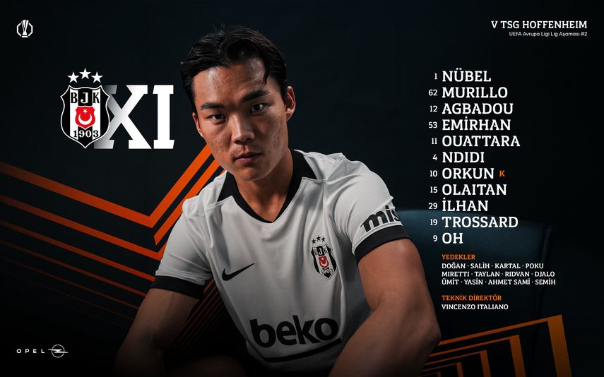 Amir Murillo titular con el Besiktas ante el Hoffenheim en Europa League