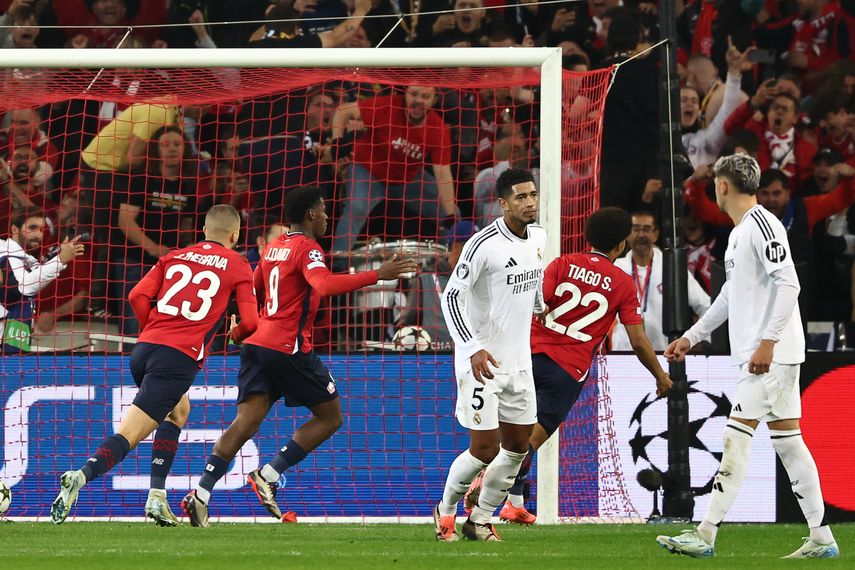 Champions League: El Lille le quita el invicto al Real Madrid