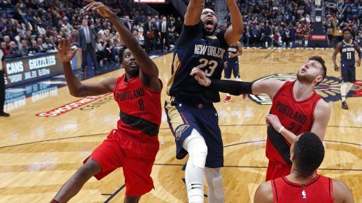 Davis anota 36 puntos y Pelicans superan 119-113 a Portland