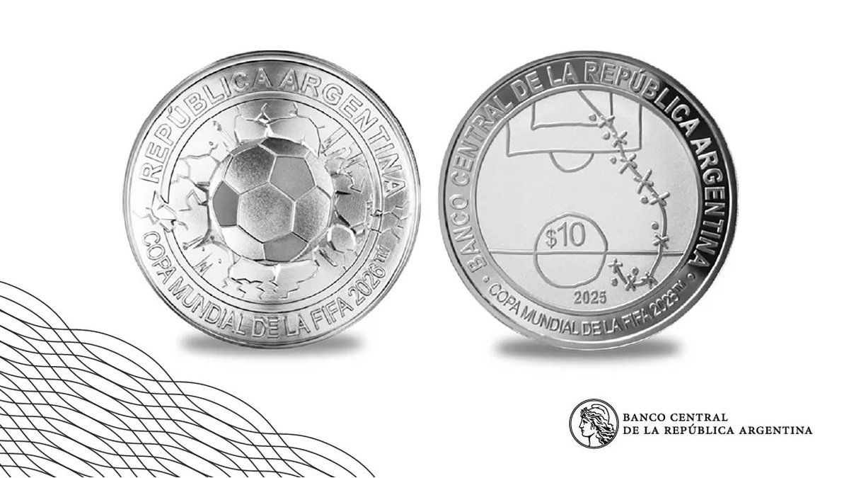 Argentina lanza moneda en homenaje por Mundial 2026 y el gol de Diego Maradona ante Inglaterra Argentina lanza moneda en homenaje por Mundial 2026 y el gol de Diego Maradona ante Inglaterra